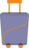 Blue and orange travel bag. vector