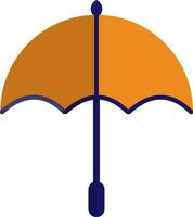 Orange and blue umbrella. vector