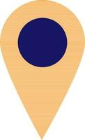 Blue and orange map pointer. vector