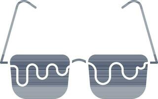 Illustration Of Eyeglasses Icon In Blue And White Color. vector