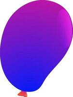 Purple balloon on white background. vector