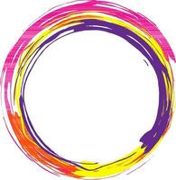 Illustration of colorful circular frame design. vector