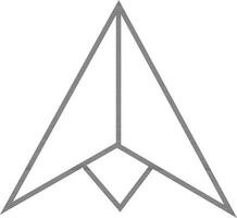 Flat style paper plane icon. vector