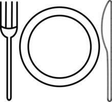 Cutlery symbol with fork and knife. vector