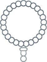 Beads Garland Icon Or Symbol In Thin Line. vector