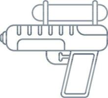 Illustration Of Water Gun Icon In Stroke Style. vector