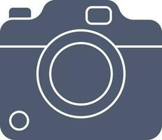 Blue And White Camera Icon Or Vector Illustration.