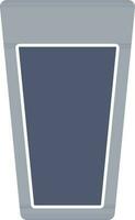 ilustración de bebida vaso icono en azul y blanco color. vector