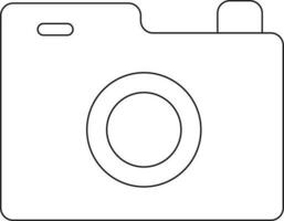 Isolated Camera Icon in Line Art. vector