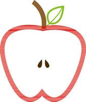 Vector apple sign or symbol in flat style.