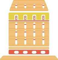 Colorful icon of Building or Hotel. vector