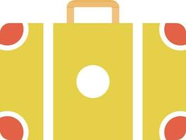 Flat style yellow Briefcase. vector