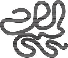 Symbol of small intestine in silhouette style. vector