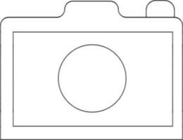 Line Art Camera Icon in Flat Style. vector