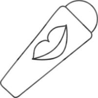 Lip Balm Icon In Thin Line Art. vector