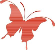 Flat illustration of red butterfly. vector