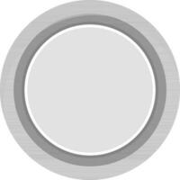 Icon of a gray and white button. vector