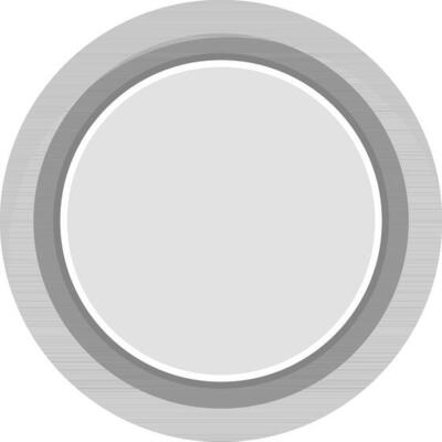 Icon of a gray and white button.