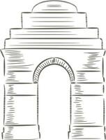 Vector sketch of India Gate.