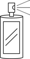 Spray Can Icon In Thin Line Art. vector