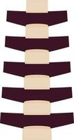 Illustration of spine icon of body part. vector