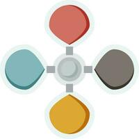 Flat illustration of an infographic element. vector