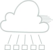 Flat style cloud computing icon. vector