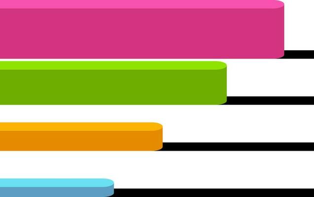 Colorful business infographic bars layout.
