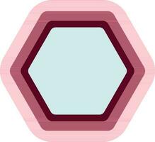 Flat illustration of a hexagonal infographic element. vector