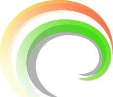 Indian National Tricolor waves design. vector