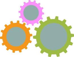 Flat illustration of cogwheel. vector