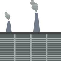 Flat icon or illustration of a factory. vector
