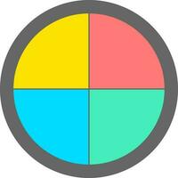 Colorful circular infographic element in flat style. vector