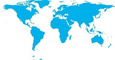 Flat illustration of a world map. vector