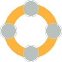 Flat circle infographic element. vector