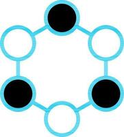Connection Diagram Icon In Flat Style. vector