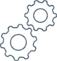 Blue cogwheel infographic element, Setting icon or symbol. vector