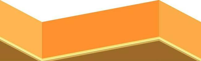 3D infographic element in orange color. vector