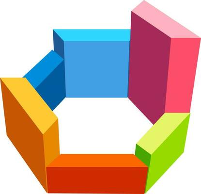 3D colorful infographic element for Business presentation.