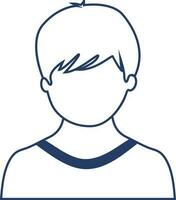 Flat illustration of a boy. vector