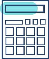 Flat style illustration of a calculator. vector