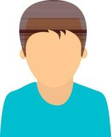 Young boy character in flat style. vector