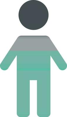 Vector man sign or symbol in flat style.