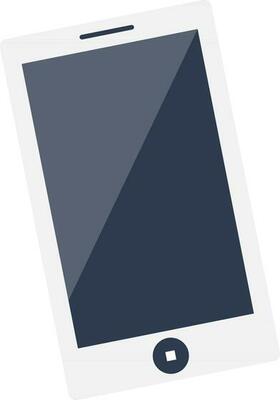 Flat illustration of a smartphone.