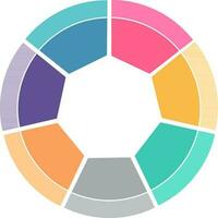 3D colorful infographic circle design. vector