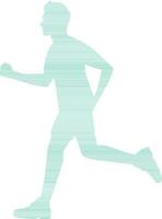 Flat illustration of a running man. vector