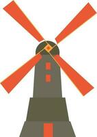 Flat illustration of windmill. vector