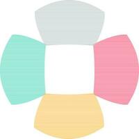 Flat illustration of colorful infographic element. vector