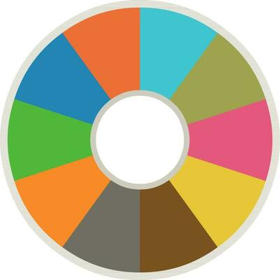 Colorful circular infographic element design.