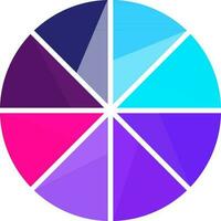 Colorful pie chart infographic for Business. vector